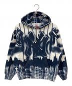 SUPREME×MLBシュプリーム×エムエルビー）の古着「New York Yankees Airbrush Hooded Sweatshirt」｜ブラック×ホワイト
