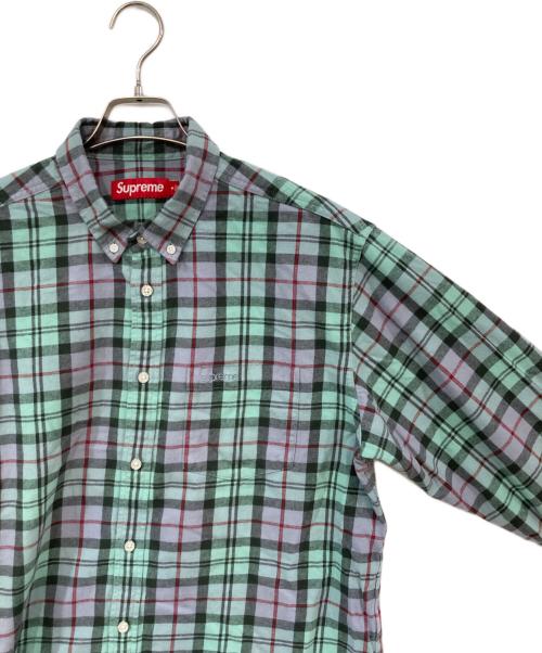 SUPREME（シュプリーム）Supreme (シュプリーム) Plaid Flannel Shirt グリーン×グレー サイズ:Mの古着・服飾アイテム