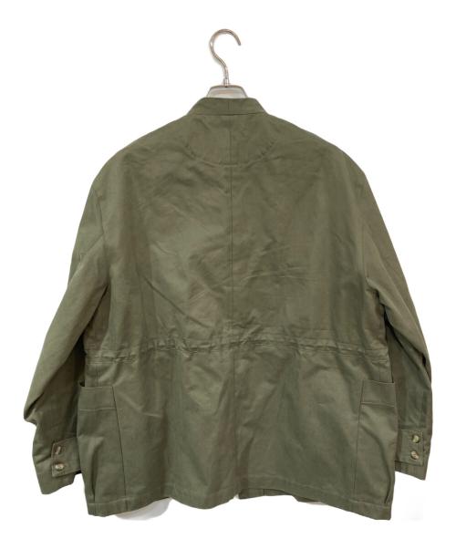 adn paris（エーディーエヌ）adn paris (エーディーエヌ) Collarless workwear jacket カーキ サイズ:Lの古着・服飾アイテム
