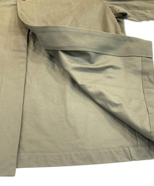 adn paris（エーディーエヌ）adn paris (エーディーエヌ) Collarless workwear jacket カーキ サイズ:Lの古着・服飾アイテム