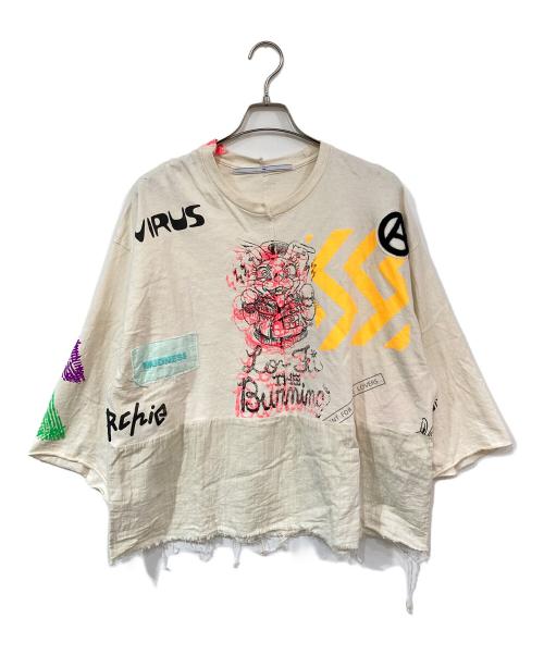 TOKIO（トキオ）tokio (トキオ) リメイクTシャツ ホワイト サイズ:Lの古着・服飾アイテム