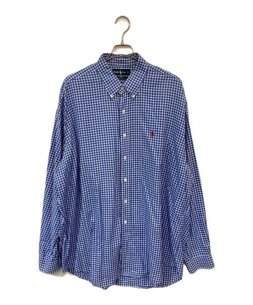 RALPH LAUREN（ラルフローレン）RALPH LAUREN (ラルフローレン) Blake ギンガムチェックシャツ ブルー サイズ:XXLの古着・服飾アイテム