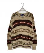 POLO RALPH LAURENポロ・ラルフローレン）の古着「HAND KNIT ノルディック柄 モヘヤ混ニット」｜ベージュ