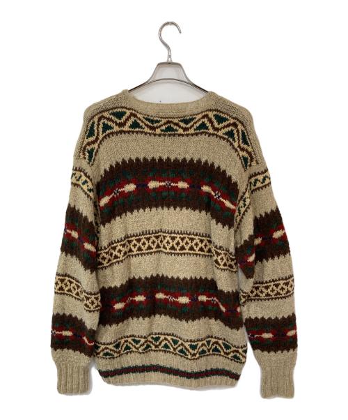 POLO RALPH LAUREN（ポロ・ラルフローレン）POLO RALPH LAUREN (ポロ・ラルフローレン) HAND KNIT ノルディック柄 モヘヤ混ニット ベージュ サイズ:Lの古着・服飾アイテム