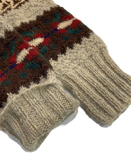 POLO RALPH LAUREN（ポロ・ラルフローレン）POLO RALPH LAUREN (ポロ・ラルフローレン) HAND KNIT ノルディック柄 モヘヤ混ニット ベージュ サイズ:Lの古着・服飾アイテム