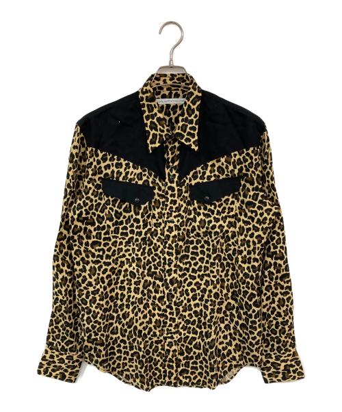 JOHN LAWRENCE SULLIVAN（ジョン ローレンス サリバン）JOHN LAWRENCE SULLIVAN (ジョン ローレンス サリバン) アニマル柄シャツ ブラック サイズ:48の古着・服飾アイテム