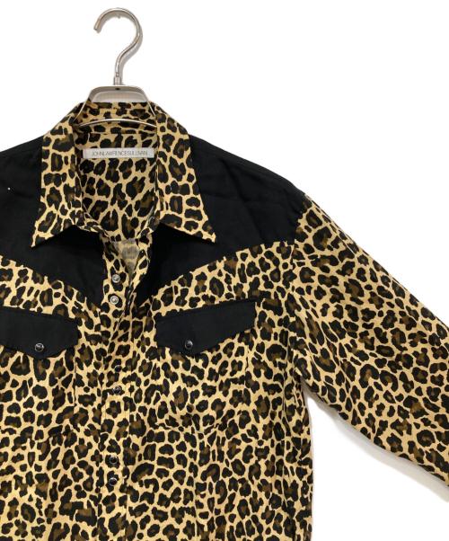 JOHN LAWRENCE SULLIVAN（ジョン ローレンス サリバン）JOHN LAWRENCE SULLIVAN (ジョン ローレンス サリバン) アニマル柄シャツ ブラック サイズ:48の古着・服飾アイテム