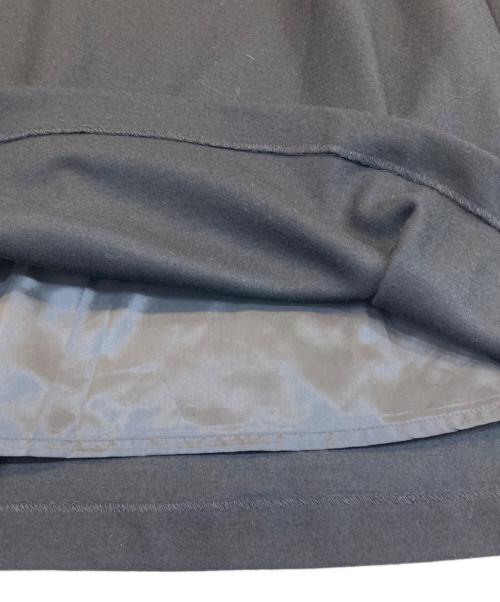 UNTITLED（アンタイトル）UNTITLED (アンタイトル) ウールジャージ 配色ワンピース ブラック サイズ:Lの古着・服飾アイテム