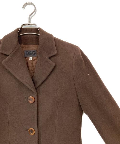 DOLCE & GABBANA（ドルチェ＆ガッバーナ）DOLCE & GABBANA (ドルチェ＆ガッバーナ) 3Bウールコート ブラウン サイズ:22/36の古着・服飾アイテム