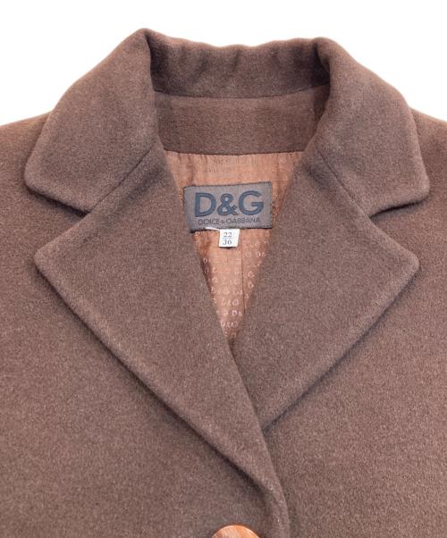 DOLCE & GABBANA（ドルチェ＆ガッバーナ）DOLCE & GABBANA (ドルチェ＆ガッバーナ) 3Bウールコート ブラウン サイズ:22/36の古着・服飾アイテム