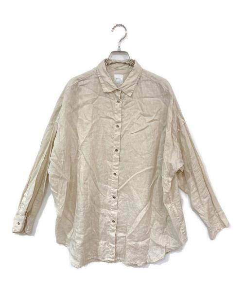 Spick and Span（スピック＆スパン）Spick and Span (スピックアンドスパン) 80リネンカシュクールビッグシャツ ホワイト サイズ:-の古着・服飾アイテム