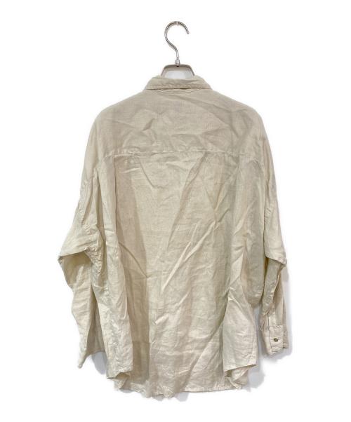 Spick and Span（スピック＆スパン）Spick and Span (スピックアンドスパン) 80リネンカシュクールビッグシャツ ホワイト サイズ:-の古着・服飾アイテム