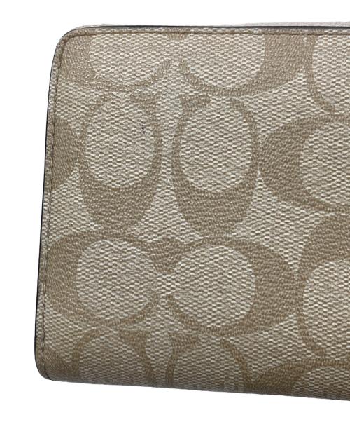 COACH（コーチ）COACH (コーチ) Wallet ラウンドファスナー ベージュの古着・服飾アイテム