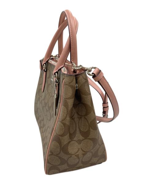 COACH（コーチ）COACH (コーチ) サリー キャリーオール シグネチャー キャンバス バッグ ベージュの古着・服飾アイテム