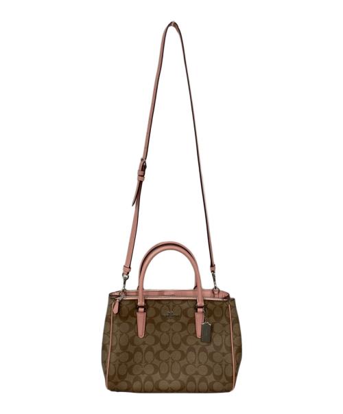 COACH（コーチ）COACH (コーチ) サリー キャリーオール シグネチャー キャンバス バッグ ベージュの古着・服飾アイテム