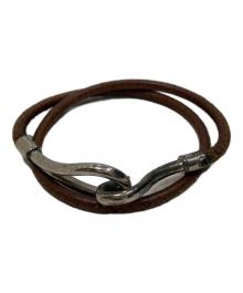 HERMES（エルメス）の古着「2連フックブレスレット」｜ブラウン