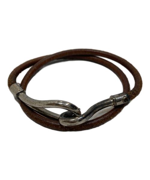 HERMES（エルメス）HERMES (エルメス) 2連フックブレスレット ブラウンの古着・服飾アイテム