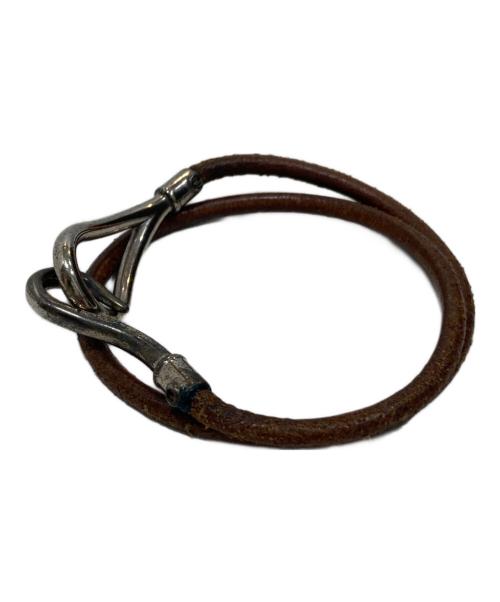 HERMES（エルメス）HERMES (エルメス) 2連フックブレスレット ブラウンの古着・服飾アイテム