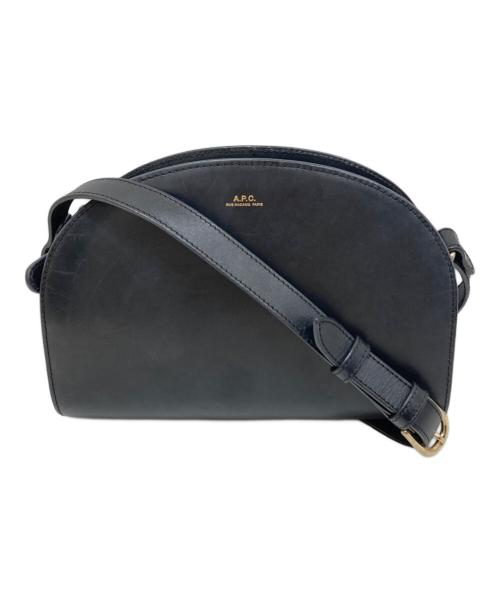 A.P.C.（アーペーセー）A.P.C. (アーペーセー) ハーフムーン ショルダーバッグ ブラックの古着・服飾アイテム