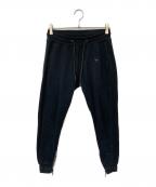 1PIU1UGUALE3 RELAXウノピゥウノウグァーレトレ リラックス）の古着「リブ刺繍ラインストーンパンツ」｜ブラック