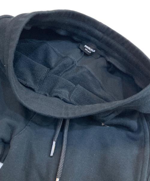 1PIU1UGUALE3 RELAX（ウノピゥウノウグァーレトレ リラックス）1piu1uguale3 relax (ウノピゥウノウグァーレトレ リラックス) リブ刺繍ラインストーンパンツ ブラック サイズ:Sの古着・服飾アイテム