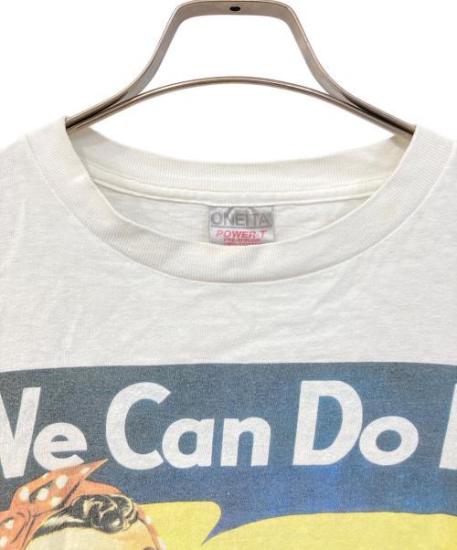 ONEITA（オニータ）ONEITA (オニータ) WE CAN DO IT プリントTシャツ/ウィーキャンドゥーイットティーシャツ ホワイト サイズ:SIZE Lの古着・服飾アイテム