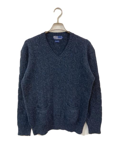 POLO RALPH LAUREN（ポロ・ラルフローレン）POLO RALPH LAUREN (ポロ・ラルフローレン) Vネックニット ネイビー サイズ:Lの古着・服飾アイテム