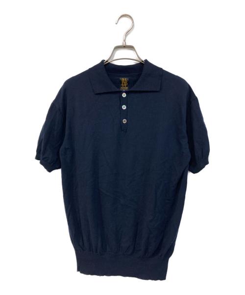 BATONER（バトナ―）BATONER (バトナ―) SHIPS (シップス) ニットポロシャツ ネイビー サイズ:SIZE Lの古着・服飾アイテム