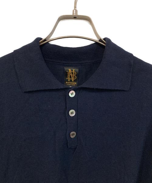 BATONER（バトナ―）BATONER (バトナ―) SHIPS (シップス) ニットポロシャツ ネイビー サイズ:SIZE Lの古着・服飾アイテム