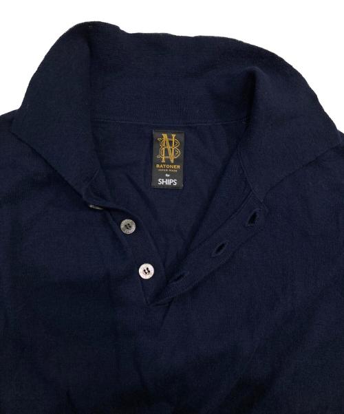 BATONER（バトナ―）BATONER (バトナ―) SHIPS (シップス) ニットポロシャツ ネイビー サイズ:SIZE Lの古着・服飾アイテム