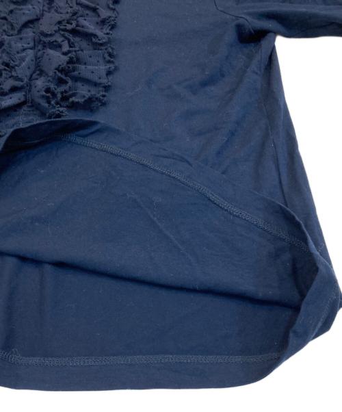 INGEBORG（インゲボルグ）INGEBORG (インゲボルグ) フリルブラウス ネイビー サイズ:3(9号)の古着・服飾アイテム