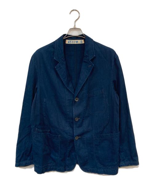 45rpm（45アールピーエム）45rpm (45アールピーエム) コットンテーラードジャケット ネイビー サイズ:4の古着・服飾アイテム