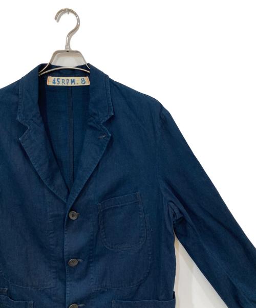 45rpm（45アールピーエム）45rpm (45アールピーエム) コットンテーラードジャケット ネイビー サイズ:4の古着・服飾アイテム