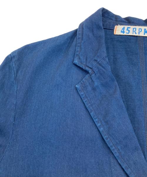 45rpm（45アールピーエム）45rpm (45アールピーエム) コットンテーラードジャケット ネイビー サイズ:4の古着・服飾アイテム