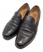 F.LLI Giacomettiフラテッリ ジャコメッティ）の古着「ユタカーフ コインローファーシューズ」｜ブラウン