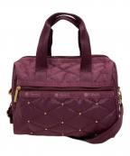 LeSportsacレスポートサック）の古着「EVERYDAY SM SATCHELパフィーブロッサムズ」｜レッド