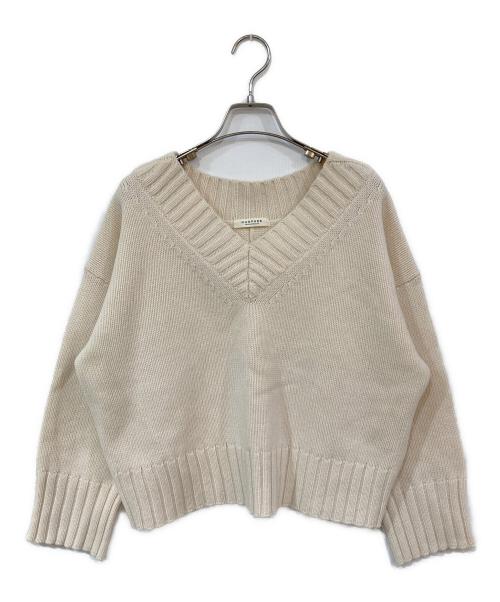 MACPHEE（マカフィー）MACPHEE (マカフィー) ラムカシミヤ Vネックプルオーバー アイボリー サイズ:Sの古着・服飾アイテム