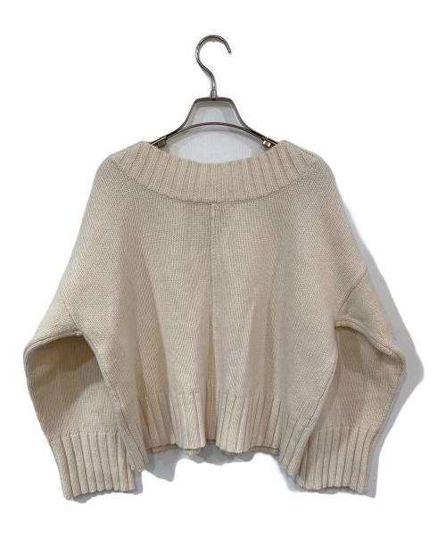 MACPHEE（マカフィー）MACPHEE (マカフィー) ラムカシミヤ Vネックプルオーバー アイボリー サイズ:Sの古着・服飾アイテム