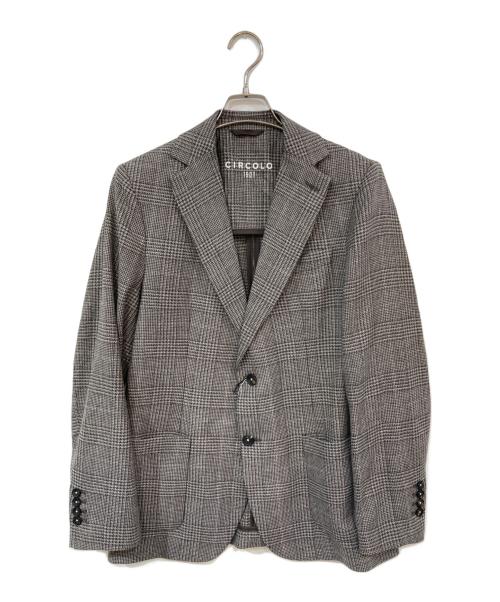 CIRCOLO 1901（チルコロ1901）Circolo 1901 (チルコロ1901) チェック2Bジャケット ブラウン サイズ:48の古着・服飾アイテム