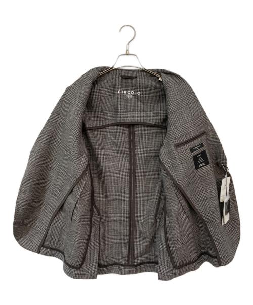 CIRCOLO 1901（チルコロ1901）Circolo 1901 (チルコロ1901) チェック2Bジャケット ブラウン サイズ:48の古着・服飾アイテム