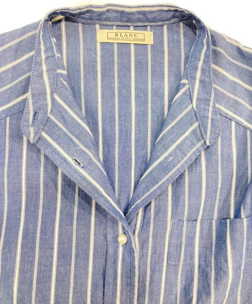 blanc basque（ブランバスク）blanc basque (ブランバスク) ストライプシャツ ブルー サイズ:不明の古着・服飾アイテム