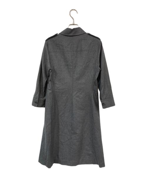 BURBERRY BLUE LABEL（バーバリー ブルー レーベル）BURBERRY BLUE LABEL (バーバリーロンドンブルーレーベル) ウールシャツワンピース グレー サイズ:SIZE 38の古着・服飾アイテム