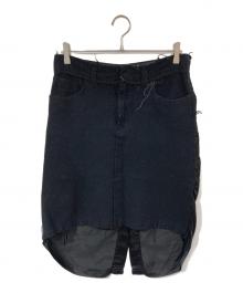 tricot COMME des GARCONS（トリココムデギャルソン）の古着「カットオフ切替スカート」｜ブラック