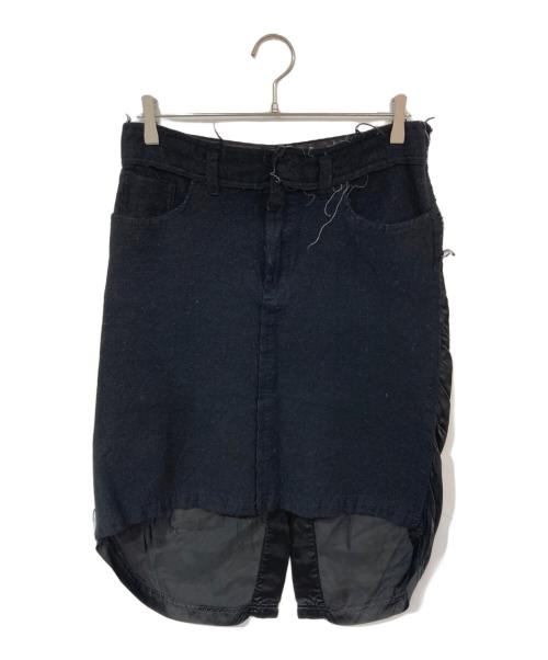 tricot COMME des GARCONS（トリココムデギャルソン）tricot COMME des GARCONS (トリココムデギャルソン) カットオフ切替スカート ブラック サイズ:Mの古着・服飾アイテム