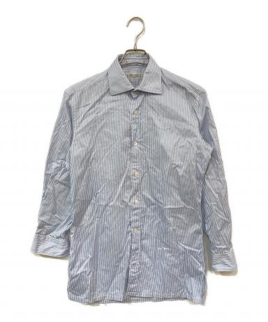 中古・古着通販】Charvet (シャルベ) ストライプシャツ ブルー サイズ