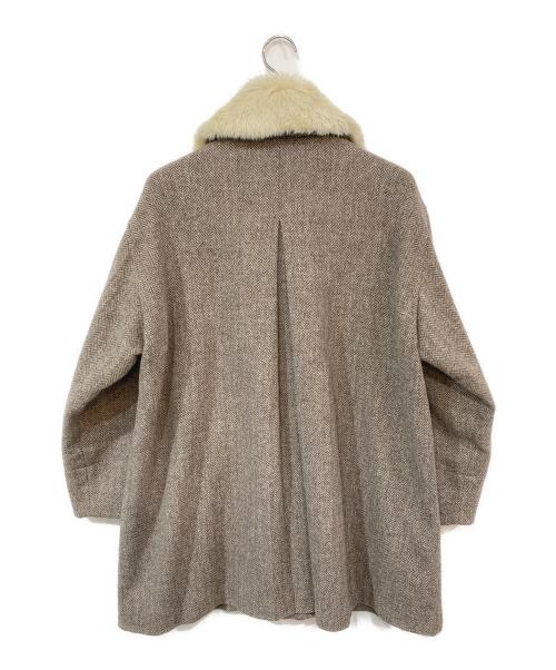 Willis&Geiger（ウィルスガイガー）willis&Geiger (ウィルスガイガー) ファー付きウールコート ブラウン サイズ:-の古着・服飾アイテム