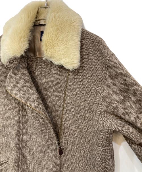 Willis&Geiger（ウィルスガイガー）willis&Geiger (ウィルスガイガー) ファー付きウールコート ブラウン サイズ:-の古着・服飾アイテム