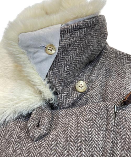 Willis&Geiger（ウィルスガイガー）willis&Geiger (ウィルスガイガー) ファー付きウールコート ブラウン サイズ:-の古着・服飾アイテム