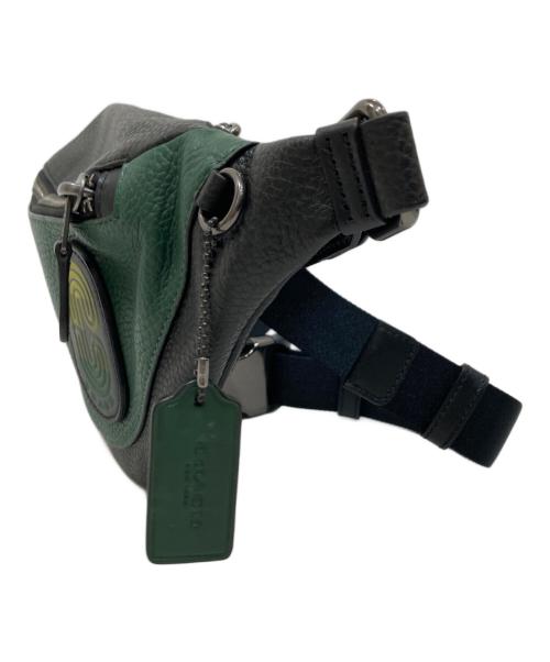 COACH（コーチ）COACH (コーチ) ウエストバッグ グリーン×ブラックの古着・服飾アイテム