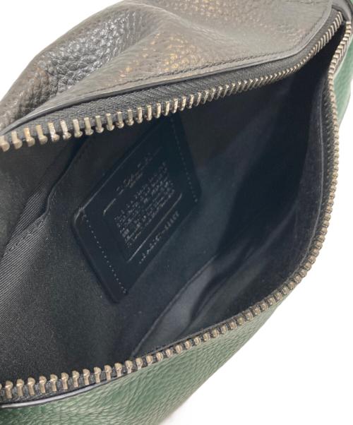 COACH（コーチ）COACH (コーチ) ウエストバッグ グリーン×ブラックの古着・服飾アイテム